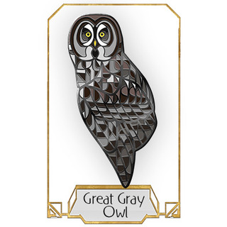 Great Gray Owl Pin
