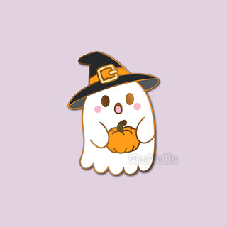 Boop the Ghost Pin (White)