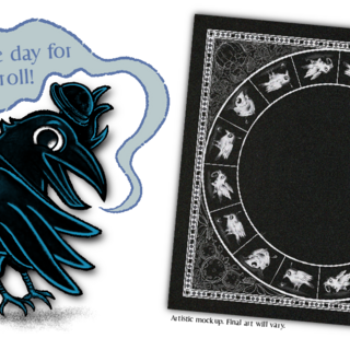 Linocut-Printed Game Board Bandana (Backerkit Exclusive)