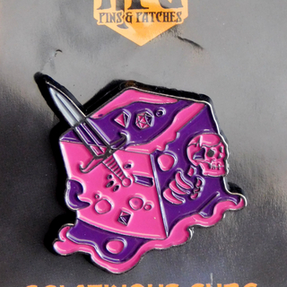 Gelatinous Cube Pink Pin