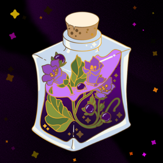 Enamel Pin: Deadly Nightshade Ink Bottle