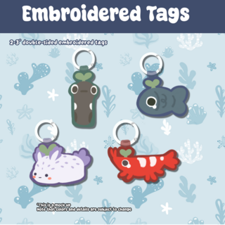 embroidered charm