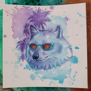 Original Painting VaporWOLF