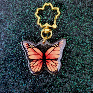 Acrylic Charm - Butterfly - Orange