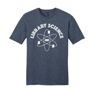 Library Science T-shirt (Heathered Navy)
