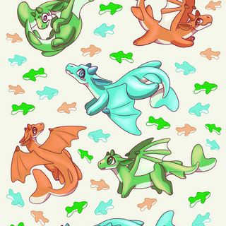 Shark Wyrms Throw Blanket