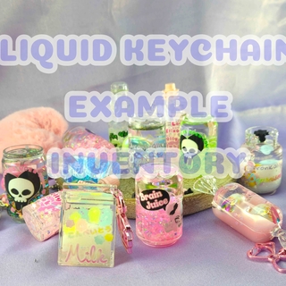 3 Random LIQUID KEYCHAINS