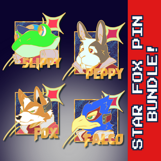 Star Fox 1.5" Enamel Pin BUNDLE