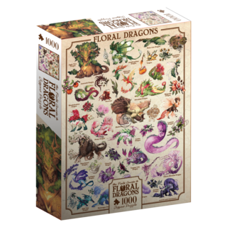 Floral Dragons 1000 Piece Puzzle