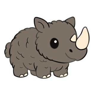 Woolly Rhinoceros Pin