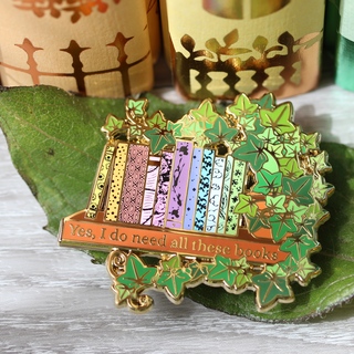 shelf love enamel pin