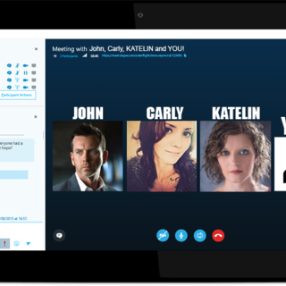 Skype with John, Carly and Katelin