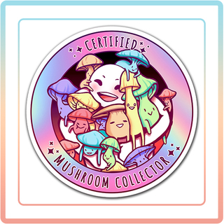 "Certified Mushroom Collector" - Holographic Sticker