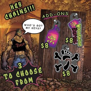 Moonshine Bigfoot Keychain! (pick 1 of 3 options)