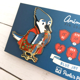 Blue Jay Bard Enamel Pin