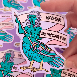 Work Is Not Worth Sticker