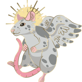 Angel Rat pin