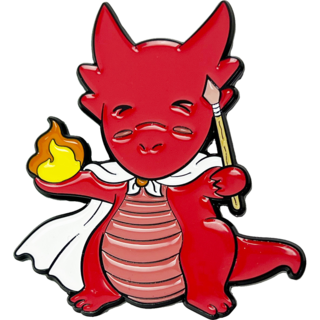 Pin - Rory the Red Kobold Wizard
