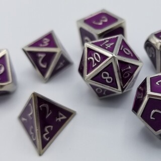 English Metal Purple Dice