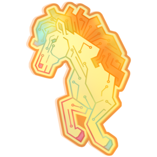 Trojan Selective Holo Sticker