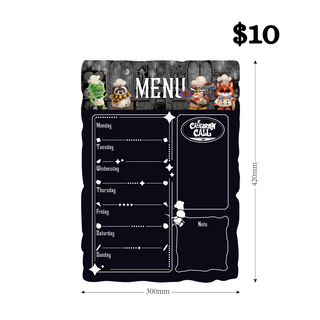 Magnetic Menu Board for Fridge