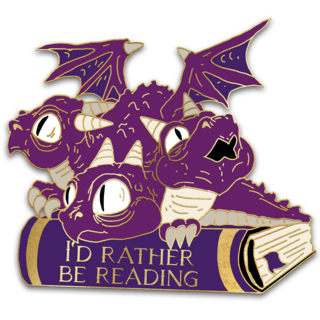 Hydra - "I'd rather be reading" pin