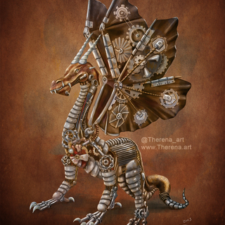 Wall-Art - Steampunk Dragon (8x10)