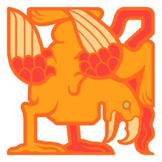 Griffin pin - yellow