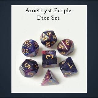 Amethyst Dice Set