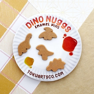 Dino Nuggs Mini Enamel Pin Set