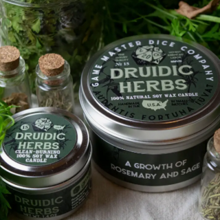 Druidic Herbs Gaming Candle