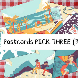 Set of 3 postcards