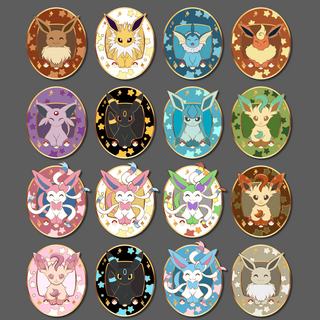 Eeveegotchi Enamel Pins