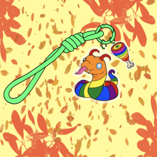 Gummy Snake Braided Keychain