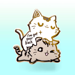 Enamel Pin I've Got Your Back (Munchkin Cats)