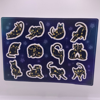 Zodicats sticker sheet