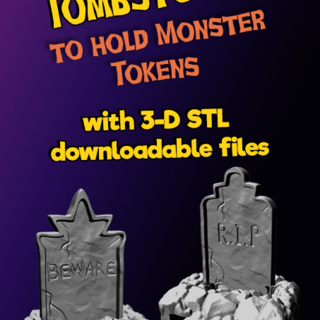 3D TOMBSTONES - Printable STL File set