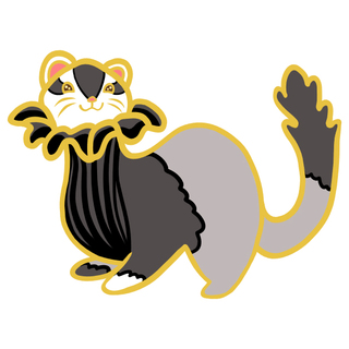 Trumpet the Ferret Enamel Pin