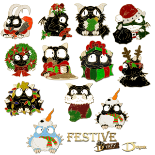 Festive Derpy Dragon STICKER