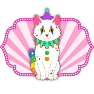 Clown Cat - White