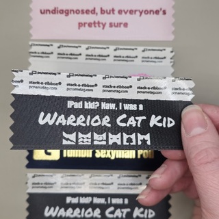 Warrior Cat Kid Badge Ribbon