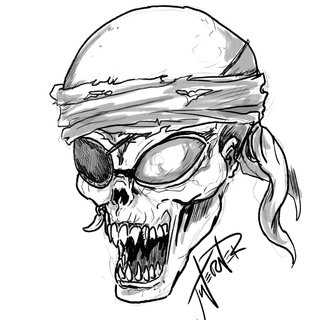 Original Sketch of Crossbone Skully