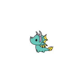 Triceratops Donut Dragon Pin
