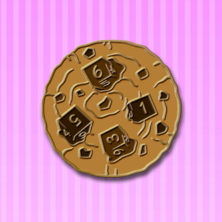 Chocolate Chip Cookie D6 Enamel Pin