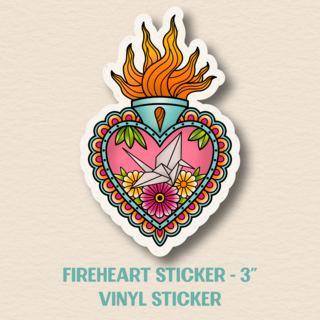 Fireheart Vinly Sticker - 3"