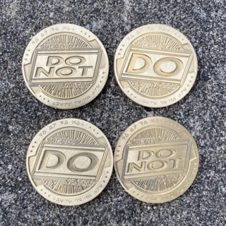 ThereIsNoTry Decision Coin (Raw Brass)