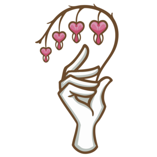 Bleeding Heart Plant- 2" pin