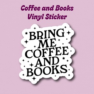Coffee and Books Sticker 2.75"