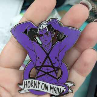 Horny on Main Enamel Pin