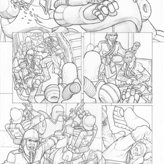 Original artwork for page 27 of First Men on Mars #1 by Paul McCaffrey